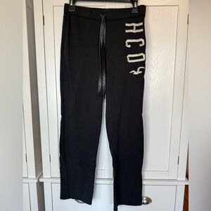 Hollister Y2K Sweatpants Women’s Small Black Lounge Comfy Preppy HCO Logo